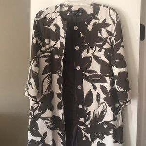 New York & Company brown/ beige floral jacket